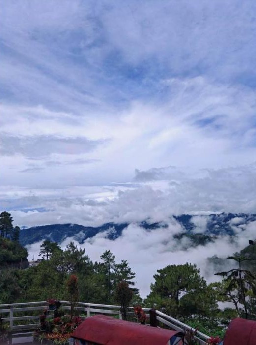 Cloud terrace after rain